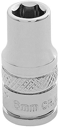 Draper 32453 Douille métrique carrée en chrome poli 6 mm Bleu