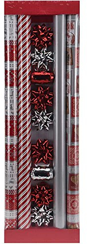 Eliware 13-teiliges Geschenkpapier-Set | 4x 200x70cm, Weihnachtlich, für Weihnachten