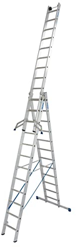 KRAUSE | Vielzweckleiter | 3-teilig | mit herausnehmbarem Leiterteil | 3 x 12 Sprossen
