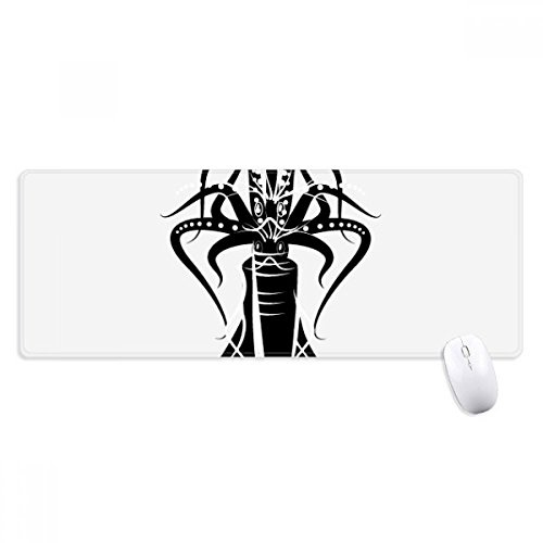beatChong Marine Life Schwarz Krake Illustration Griffige Mousepad Große Erweiterte Spiel Büro titched Kanten Computer-Mat Geschenk