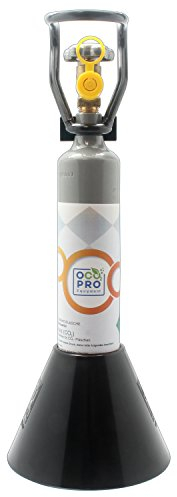 OCOPRO CO2 Zylinder Kohlensäure passend für SPRUDELUX INOX 2kg / 500g, NEU Befüllt + Tragegriff TÜV-2032 E290 (500g mit Standfuss)