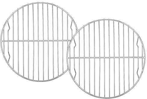 TeamFar Round Cooling Rack Set of 2, 9 Inch Round Baking Steaming Roasting Rack Set Stainless Steel, Healthy & Dishwasher Safe, Mirror Finish & Rust Free