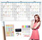 Großer wiederverwendbarer trocken abwischbarer Wandkalender – 91,4 x 243,6 cm 2019–2020 Undatierter Jahresplaner für Zuhause, Büro, Schulprojekte – Jumbo laminierte Aufgaben Organizer 36x72