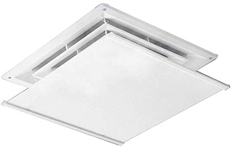 Klimaanlagen-Abweiser FüR Die Decken-Zentralklimaanlage Verhindern, Dass Luft Direkt Auf Personen BläSt, Winkel Einstellbar Einfache Installation Oxford-Stoff + Edelstahl-Material (60 * 60Cm)