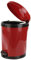 Tyminin 10 Litre Red Pedal Kitchen Trash Bin, Plastic Waste Bin, 1 Pack