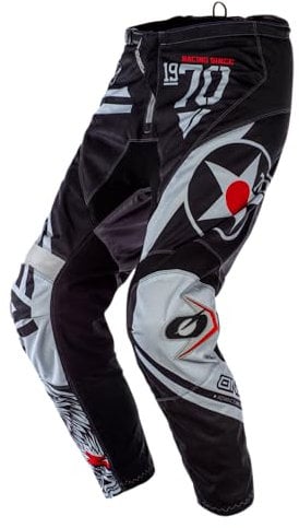 O'NEAL | Motocross-Hose | Enduro MX | Maximale Bewegungsfreiheit, Leichtes, Atmungsaktives und langlebiges Design | Pants Element Squadron V.22 | Erwachsene | Schwarz Grau | Größe 34/50