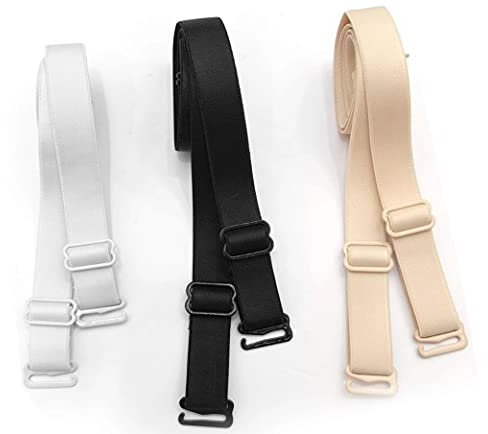 ShirazO Adjustable Bra Straps – Pair of High-Elastic, Non-Slip Replacement Bra Straps for Women, Bra Straps with Clips, Soft Plush Back, Extra Long Adjustable Straps (Black, 1.8cm (18mm)