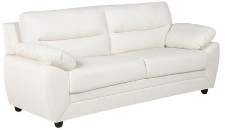 Vente-unique - Sofa ohne Schlafmöglichkeit 3 Manoa - Kunstleder - weiß