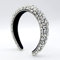 Strass-Stirnband, gepolstert, barocke Kristalle, modisches Party-Haarband für Braut, Hochzeit, Jahrestag, Urlaub, Geschenke (Silber)