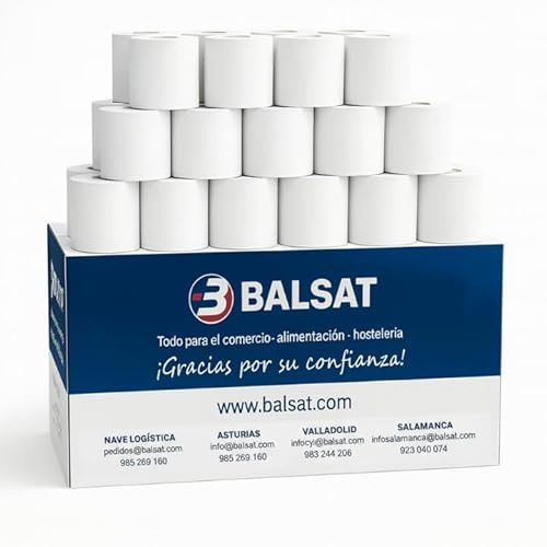 BALSAT Rollo Ticket 80x80 Termico - 100 ud. Papel Impresoras TPV