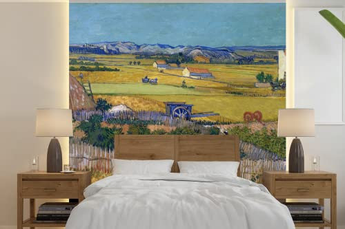Selbstklebend Tapete Wandpapier Wandaufkleber Fototapete Tapeten Wanddeko 240x240 cm Die Ernte - Vincent van Gogh