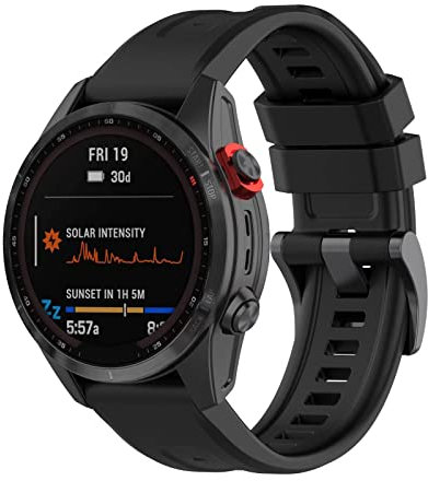 FTRONGRT 22mm Uhrenarmband Kompatibel mit COROS VERTIX, Weiches Silikonarmband, Ersatzarmband für COROS VERTIX.Schwarz