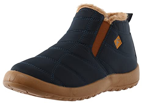 Kobilee Stivaletti Uomo Impermeabili Antiscivolo Invernali Stivali Scarpe Militari Montagna Scarponi da Caccia Sportive Foderato Neve Sneakers Scarpe Trekking Combattimento Calda