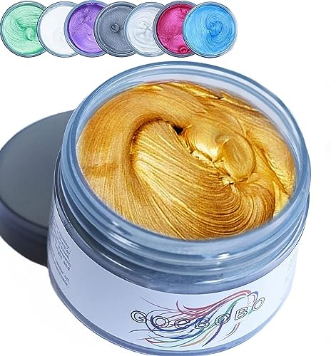 Temporäre Gold Haarfarbe Wachs auswaschbar Haarfärbemittel Wachs Haarwachs für Cosplay Joker Haarspray Halloween Modellierung