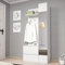 Bettso-Garderobe Flurgarderobe Schrank Kompaktgarderobe Dielenschrank Wandschrank Regal Möbel Diele & Flur Kleiderschrank, Schuhschrank, Spiegel-Green (Weiß)