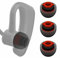 3 Stück Silikon-Ohrstöpsel für Voyager 5200 / Voyager Legend, Ersatz-Gummi-Ohrstöpsel, Gelflügel, kompatibel mit Plantronics Voyager 5200 & Legend – M, Schwarz