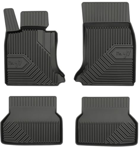 SMK Gummimatten auto fußmatten Satz passend für BMW 5er E60 2003-2010 Erleben Sie einen neuen Standard des Reisens mit rutschfesten auto fussmatten - Mehrjahres- auto teppiche für alle Straßenverhältn