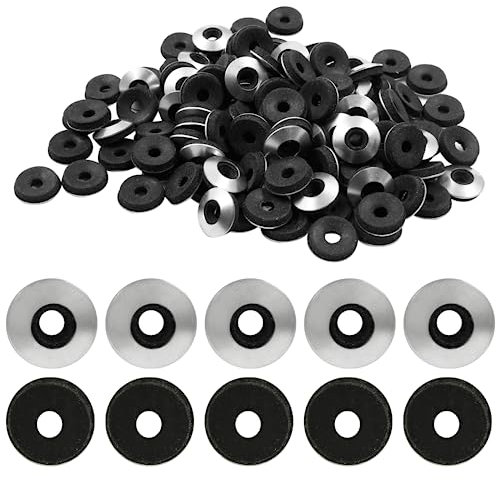 Biaungdo 120 rondelle in neoprene #8 x 1/2, in acciaio inox, in neoprene EPDM, rondelle di tenuta in gomma, kit assortito per viti (M4,2 x 12 mm)