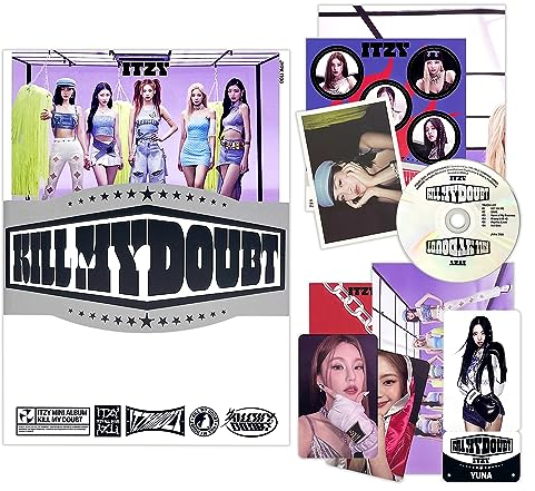 ITZY - [KILL MY DOUBT] (PHOTOBOOK B Ver.) Photobook + Champion Belt + Photocards + Lyric Book + Postcard + Ticket + CD-R + Circle Photocard + ITZY PIC + Poster + 2 Pin Badges + 4 Extra Photocards