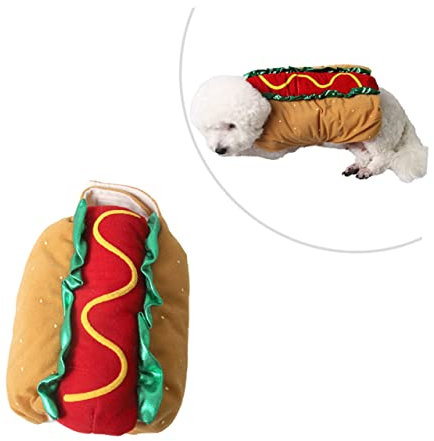 POPETPOP Kostüm Würstchen Für Hunde Elastischer Halsausschnitt Haustierkleidung Für Halloween Katzenkleidung Hundearztuniform XXS Cosplay Weihnachten
