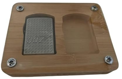 Generisch Holz Vitrine für 2 Zippo Sammlerstücke - Setzkasten Rahmen