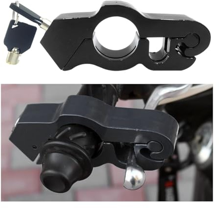 Osilly Motorradschloss, robustes Anti-Diebstahl-Verstellbares Fahrrad-Gashebelbremse, Lenker, sicheres Schloss mit 2 Schlüsseln, universell für Motorrad, ATV, Dirt Bike, Street Bike, Roller und mehr