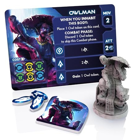 Tamashii: Owlman - Entfesseln Sie die mystischen Kräfte des Eulenreichs! Sci-Fi-Strategiespiel, ab 14 Jahren, 1-4 Spieler, 45-90 Minuten Spielzeit, hergestellt von Awaken Realms