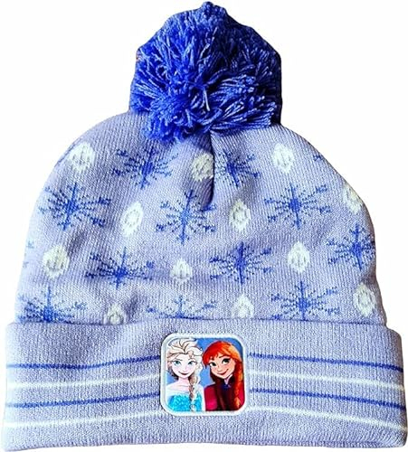 Wintermütze mit Bommel weich und warm für Kinder (FROZEN)