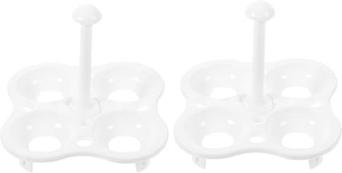 HOMSFOU 2 Pièces Vapeur D'oeufs Porte-oeufs En Cuiseur à Oeufs En Casiers à Oeufs à La Vapeur Dorloteur Doeufs Pocheuse D'oeufs Micro-ondes Blanche Polyvalent Cocotte Minute