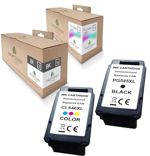 HAUPTSTADT TONER PG-545 CL-546 XL PG-545XL CL-546XL kompatibel für Canon Druckerpatronen 545 546 Multipack ersatz für Canon Pixma MX495 TR4550 TS3350 TS3150 TR4551 MG2550s MG2555s TS3151 MG3050 TS205