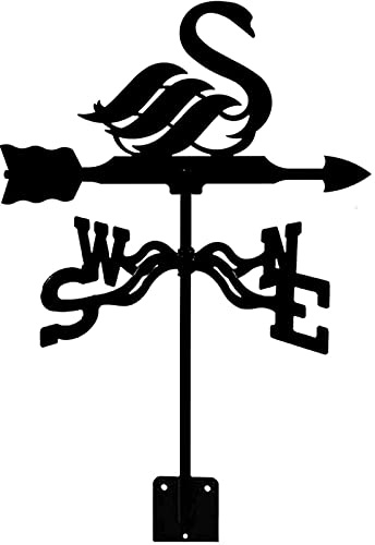 Wetterfahne, langlebig, Edelstahl, Retro-Windfahne, Wetterhahn, Bauernhof-Szene, Gartenpfahl, Windfahne, Messwerkzeug, Windrichtungsanzeige für Terrasse, Hof, Ornament