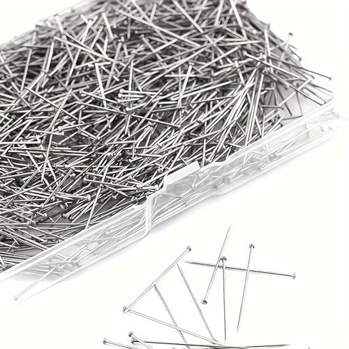 Stecknadeln ohne Kopf - 26 mm Pins in praktischer Box - zum Basteln & Nähen & Kurzwaren (1000 STK)