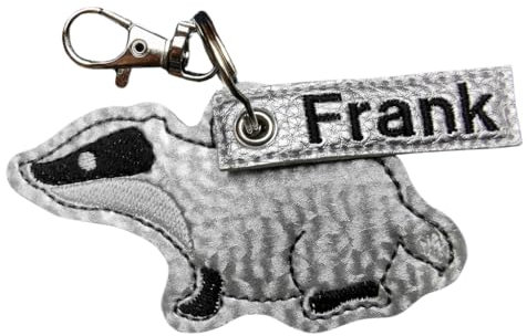 DACHS personalisierbar mit Name Schlüsselanhänger Taschenanhänger