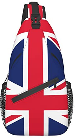 fifbird Union Jack Crossbody Sling Rucksack Sling Bag Reise Wandern Brusttasche Tagesrucksack, siehe abbildung, One size