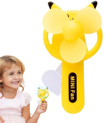 YTGOCN 5-teiliger Kühlventilator mit Handpresse, Ventilator, tragbares Kühlgerät, kein Aufladen erforderlich, Kinder-Kühlventilator, manueller Pressventilator für Camping, Picknick, Reisen