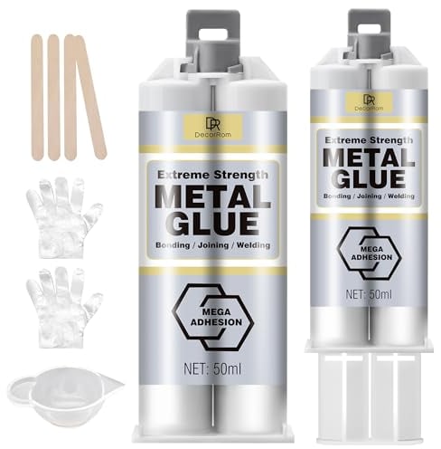Colle Epoxy Metal - 100ml Colle Epoxy Métallique Bi-composant pour Métal, Colle Soudure a Froid Metal Extra Forte, Adhésif Epoxy Colle Ultra Résistante pour Métaux, Inox, Aluminium et autres Matériaux