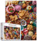 Tucocoo Leckere Snacks Puzzles für Erwachsene 1000 Teile, Bunte Süßigkeiten Kunst Stil Malerei 27 x 20 Zoll DIY Puzzles für Heimdekoration Geschenke, Familienpuzzle Perfekt für Spieleabende