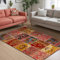 bamyum Silena Bedruckter Chenille-Teppich - Maschinell Hergestellt 160 x 230 cm, Waschbar, Vintage, Schlafzimmer, Antibakteriell, Antirutschunterlage, Küche