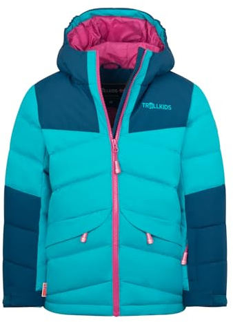 Trollkids Girls Narvik Jacket PRO 92, Dark Turquoise/Madeira Blue