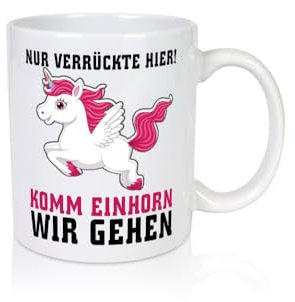Komm Einhorn wir gehen - Tasse Weiss - Kaffeetasse/Geschenk/Familie