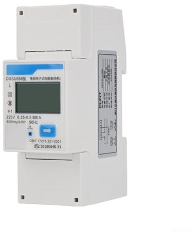 HpLive DDSU666 Stromzähler, einphasiger DIN-Schienen-Energiezähler, RS485 Smart Energy Meter für Solar-PV-Systeme und Ladegeräte für Elektrofahrzeuge