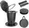 XWCHASA Foldable Camping Toilet, Camping Folding Toilet with Lid, Mobile Camping Toilet with 10 Waste Bags, Ideal for Outdoor Camping, Hiking, Car Trips, Fishing, Load Capacity up to 150 kg