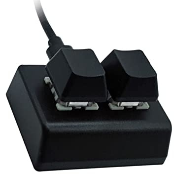 Swiixxer 2 Tasten Makro-Programmiertastatur RGB-Mini-Tastatur Gaming Drawing Rot Switch Custom Keyboard OSU Gaming Keypad, Schwarz