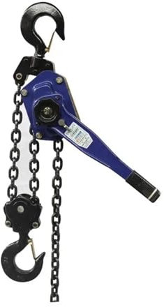 SRKATI Hebezug 0,75 T 1 T 3 m Manuelle Ratsche Hebel Kettenzug Haushalt Kettenblock Hand Gespannt Draht Seil Gerät Pulley Haken Montieren Seilwinde Elektrisch(0.75T)