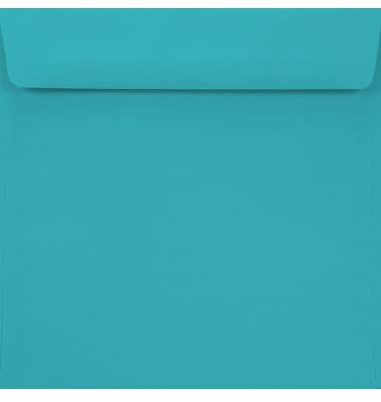 Netuno 25 Briefumschläge Türkis quadratisch 15,6x15,6 cm fein und elegant | 115g Sirio Color Turchese · edle türkisfarbene Umschläge für Geburtstag, Sommer, Babyparty, Einladungen & Grußkarten