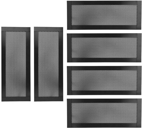 Carkio Magnetic Floor Vent Covers, 6 Pack Air Vent Filters Mesh Screen Dust Filter Vent Register Deflectors for Home Wall Ceiling Floor Catches Debris (4x12 inch)
