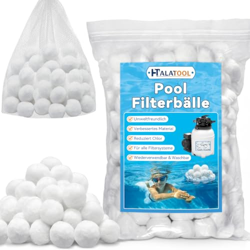 Halatool Filterbälle Pool 1460g - Filterbälle Für Sandfilteranlagen | Wiederverwendbar, Hocheffizient, Ersetzt 50 kg Filtersand, Für Pool, Schwimmbad, Filterpumpe, Aquarium