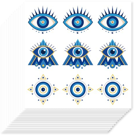 Hobbspring 180Pcs Böser Blick Aufkleber Boho Hexenästhetik Blaues Augen Dekor Für Schutz Journaling Handyhüllen Laptopdekoration Spirituelles Basteln Und Mystische Geschenkverpackung