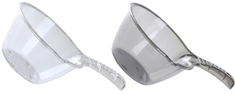 IMIKEYA Lot de 2 louches à eau de cuisine en plastique avec bec verseur à long manche pour le bain et le jardinage