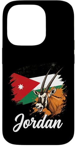 Jordan Flag And Arabian Oryx Case for iPhone 14 Pro